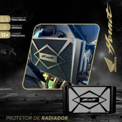 Protetor de Radiador CB 600F Hornet Stunt Race Tela Preta - Imagem 9