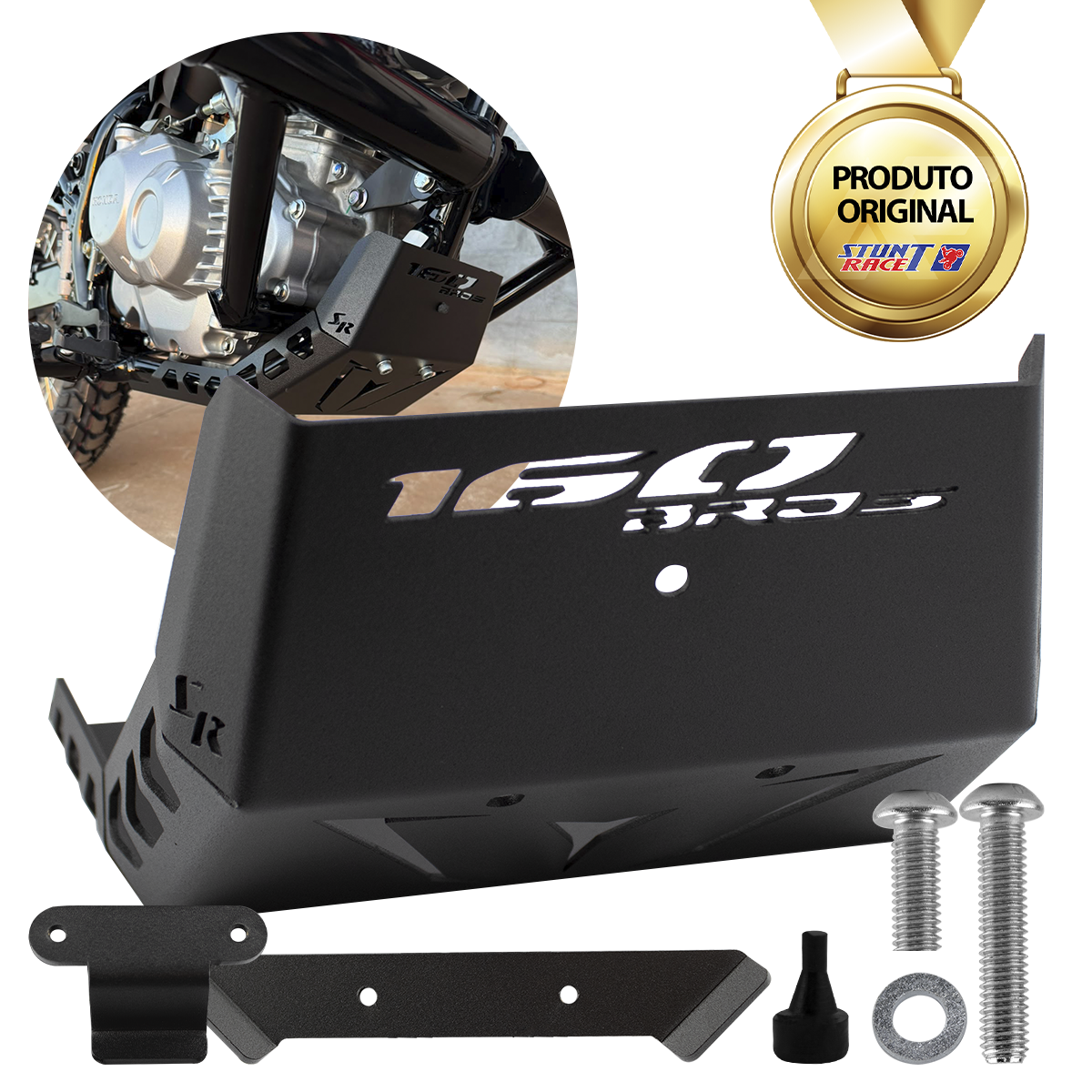 Protetor de Carter BROS 160 Preto Fosco Esportivo Stunt Race