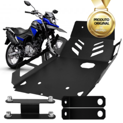 Protetor De Cárter Yamaha Xtz 150 Crosser Preto Fosco