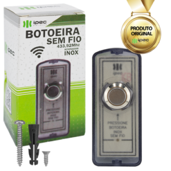 Botoeira Sem Fio Inox Ipec Cinza Fumê