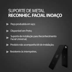 Suporte P/ Leitor Reconhecimento Facial Articulável Preto - Imagem 3