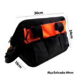 Bolsa Profissional De Ferramentas Grande Preta PPA - Imagem 3