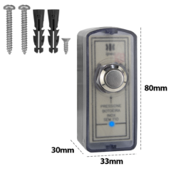 Botoeira Sem Fio Inox Ipec Cinza Fumê - Imagem 3