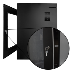 Rack Parede Inoaço 12U 19 400mm CFTV Visor Acrílico - Imagem 11