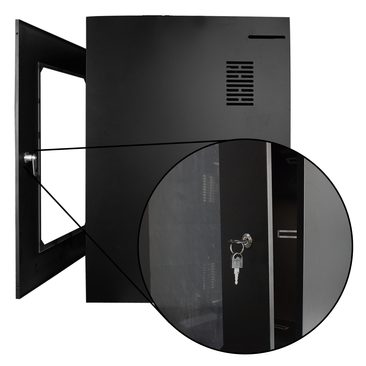 Rack Parede Inoaço 12U 19 400mm CFTV Visor Acrílico - Imagem 11